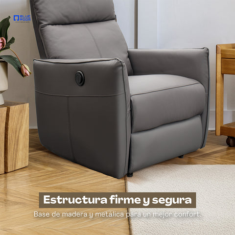 Sillón Reclinable Eléctrico Dorian- Piel Negro