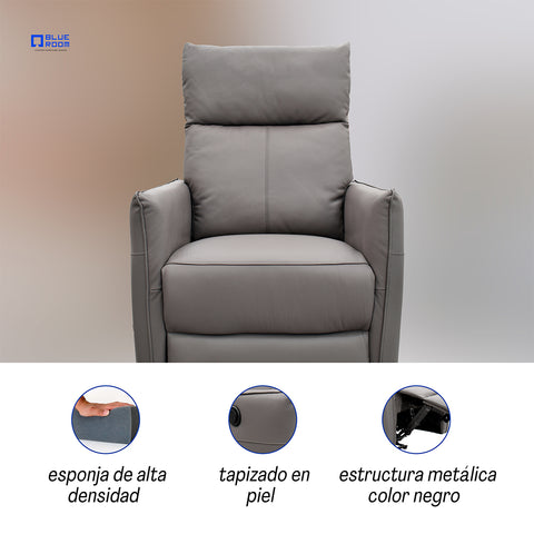 Sillón Reclinable Eléctrico Dorian- Piel Negro