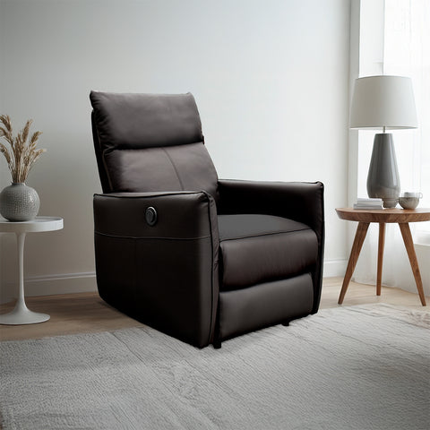 Sillón Reclinable Eléctrico Dorian- Piel Negro