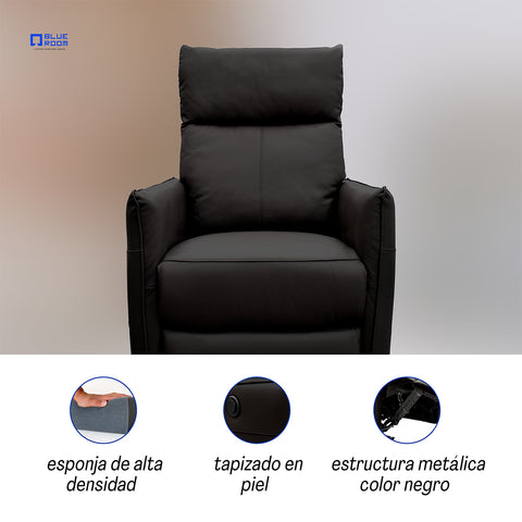 Sillón Reclinable Eléctrico Dorian- Piel Negro