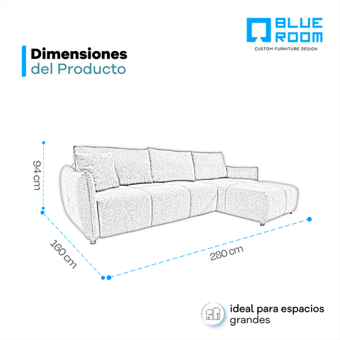 Sofá Cama Dorset - Milan Dark Grey