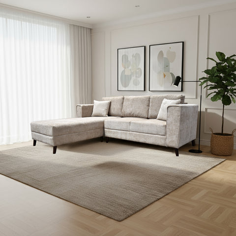 Sala Esquinera Duero Chaise Derecho - Tela Doone Beige