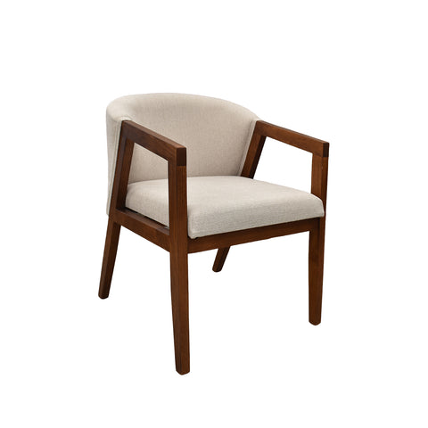 Comedor Edra 6 Sillas Grises, 2 Sillas Beige - 8P - Nogal