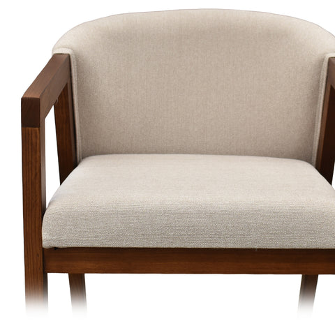 Comedor Edra 6 Sillas Grises, 2 Sillas Beige - 8P - Nogal