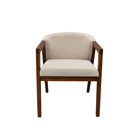 Comedor Edra 6 Sillas Grises, 2 Sillas Beige - 8P - Nogal