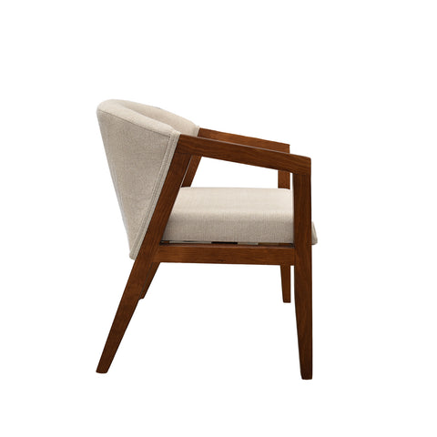 Comedor Edra 6 Sillas Grises, 2 Sillas Beige - 8P - Nogal