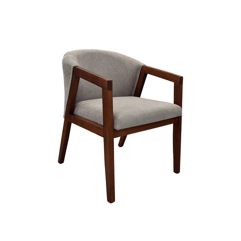 Comedor Edra 6 Sillas Grises, 2 Sillas Beige - 8P - Nogal