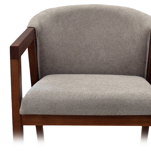 Comedor Edra 6 Sillas Grises, 2 Sillas Beige - 8P - Nogal