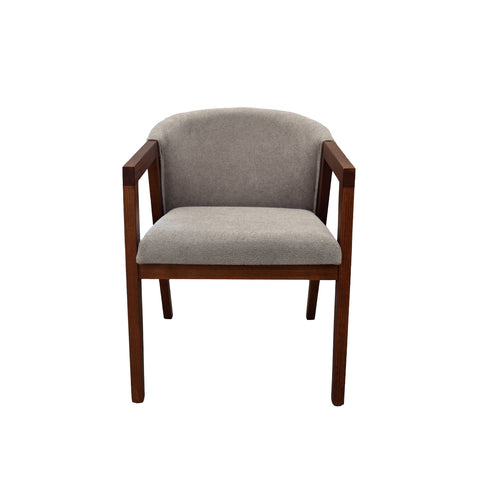 Comedor Edra 6 Sillas Grises, 2 Sillas Beige - 8P - Nogal