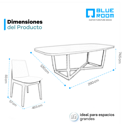 Comedor Essenza - 10 personas - Nogal