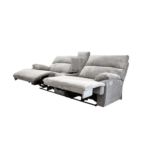 Sala Reclinable Evans - Sofá y Love Seat - Gris Olivo