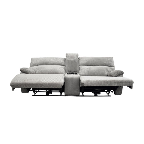 Sala Reclinable Evans - Sofá y Love Seat - Gris Olivo
