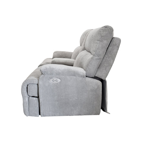 Sala Reclinable Evans - Sofá y Love Seat - Gris Olivo