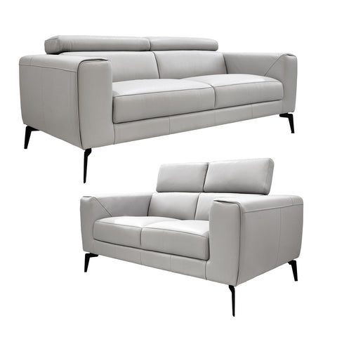 Sala Foster - Sofa y Love Seat - Piel Mocha