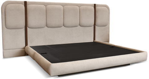 Cama Con Base Glemin - Nogal Bayonne Hueso