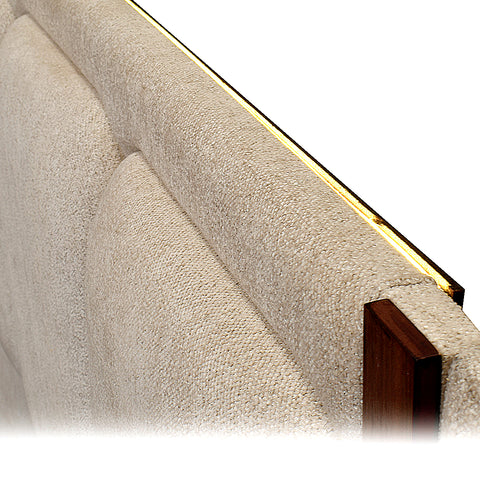 Cama Con Base Glemin - Nogal Bayonne Hueso