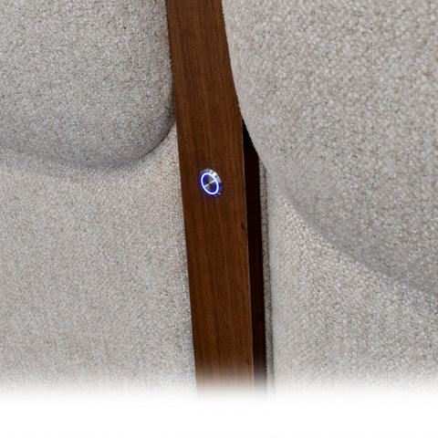 Cama Con Base Glemin - Nogal Bayonne Hueso