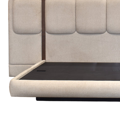 Cama Con Base Glemin - Nogal Bayonne Hueso