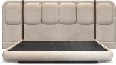 Cama Con Base Glemin - Nogal Bayonne Hueso