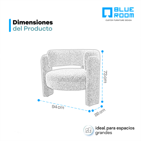 Sillón Haven - Tela Blanco