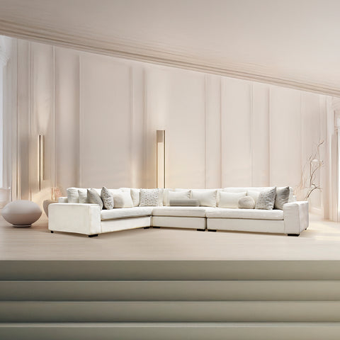 Sala Modular Horizon - 4 Modulos - Article Ivory