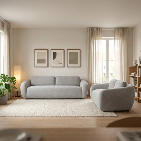 Sala Hudson - Sofá y Love Seat - Moxie Champagne