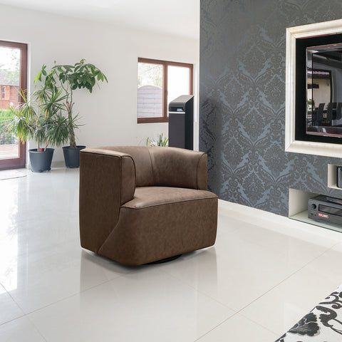 Sillon Ian Giratorio  - Mucca Bone