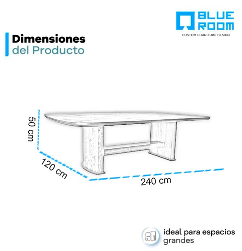 Mesa Oviedo 8P - Nogal