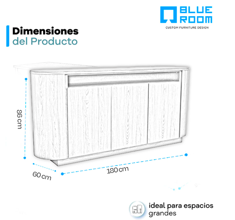 Bufetero Ares - Nogal