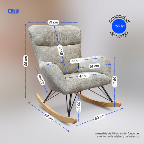 Sillón Mecedora Kyra - Khaki