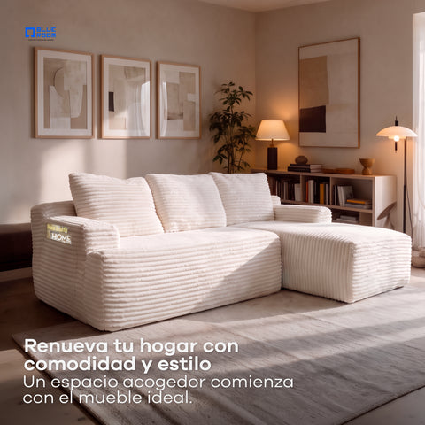 Sala Esquinera Expandible Livia - Gris Claro