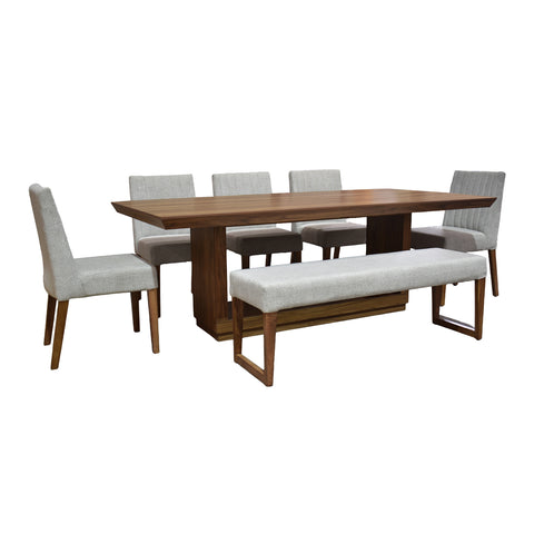 Comedor Lorette con banca - 8P