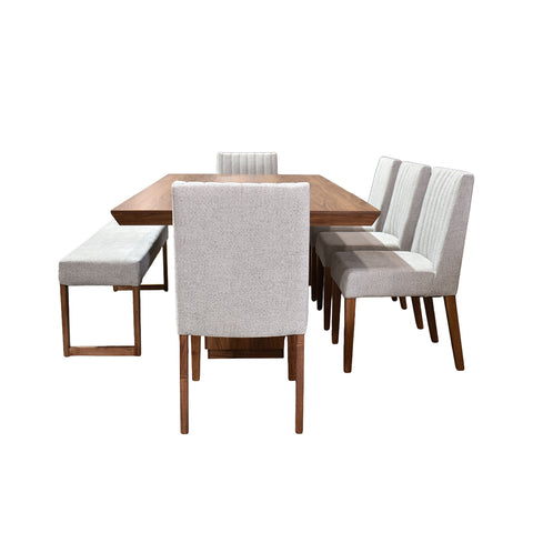 Comedor Lorette con banca - 8P