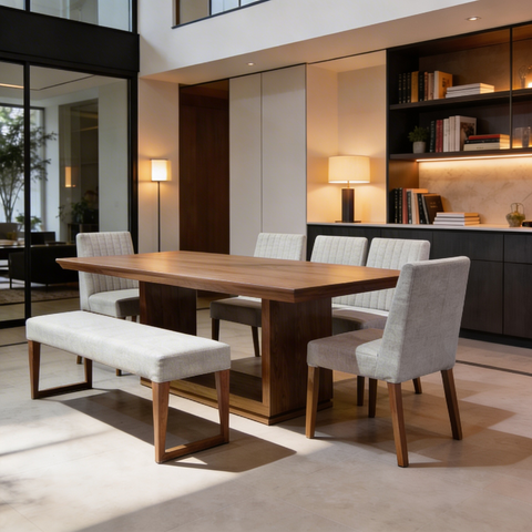 Comedor Lorette con banca - 8P