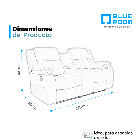 Love Seat Melbourne - Tapiz Gris