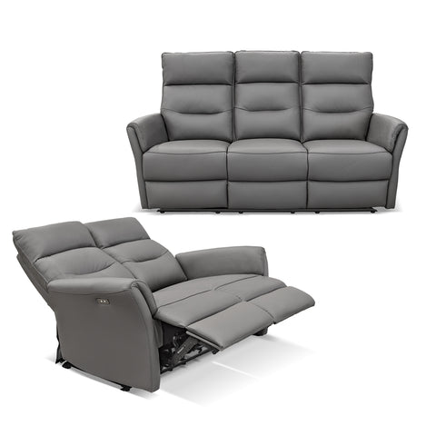 Sala Lugano - Sofa y Love Seat - Piel Negra
