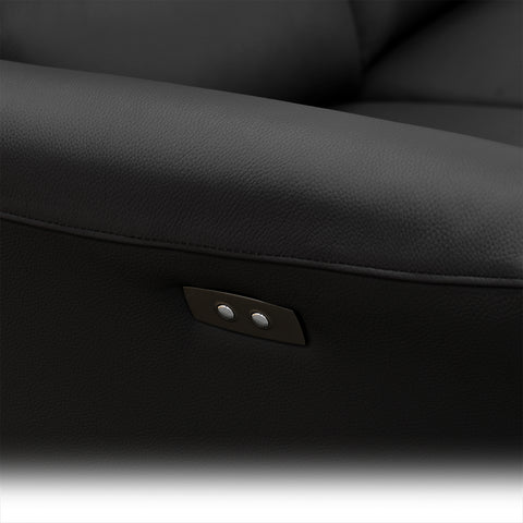 Sala Lugano - Sofa y Love Seat - Piel Negra
