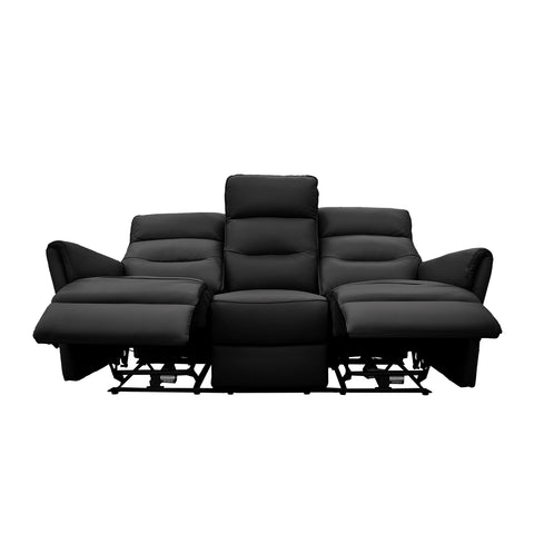 Sala Lugano - Sofa y Love Seat - Piel Negra