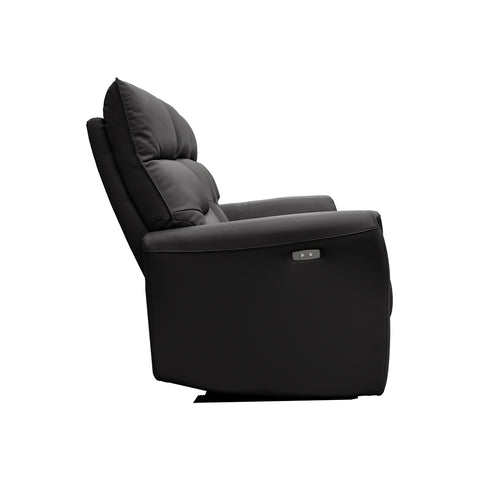 Sala Lugano - Sofa y Love Seat - Piel Negra