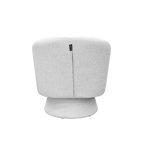 Sillón Individual Luna - Tela Chenille Color Blanco