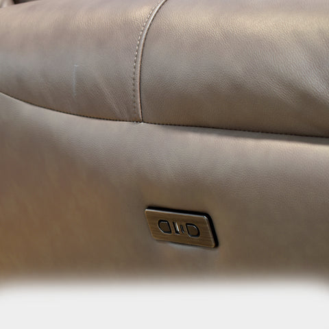 Sala Madrid Reclinable - Sofa - Love Seat C/Consola - Piel Beige