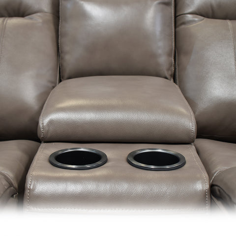 Sala Madrid Reclinable - Sofa - Love Seat C/Consola - Piel Beige