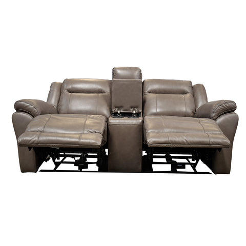 Sala Madrid Reclinable - Sofa - Love Seat C/Consola - Piel Beige