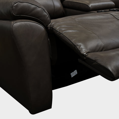 Sala Madrid Reclinable - Sofa - Love Seat C/Consola - Piel Beige