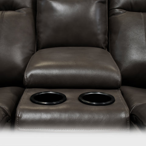 Sala Madrid Reclinable - Sofa - Love Seat C/Consola - Piel Beige