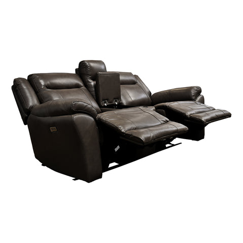 Sala Madrid Reclinable - Sofa - Love Seat C/Consola - Piel Beige