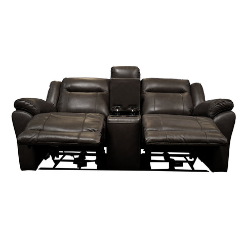 Sala Madrid Reclinable - Sofa - Love Seat C/Consola - Piel Beige