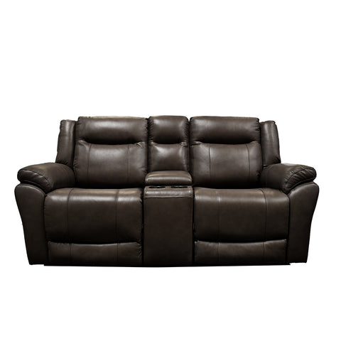 Sala Madrid Reclinable - Sofa - Love Seat C/Consola - Piel Beige