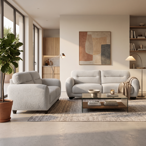Sala Mark - Sofa y Love Seat - Amsterdan Latte