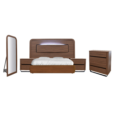 Recamara Maroon KS - Nogal